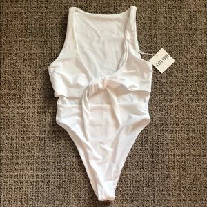 White One-Piece Swim Suit